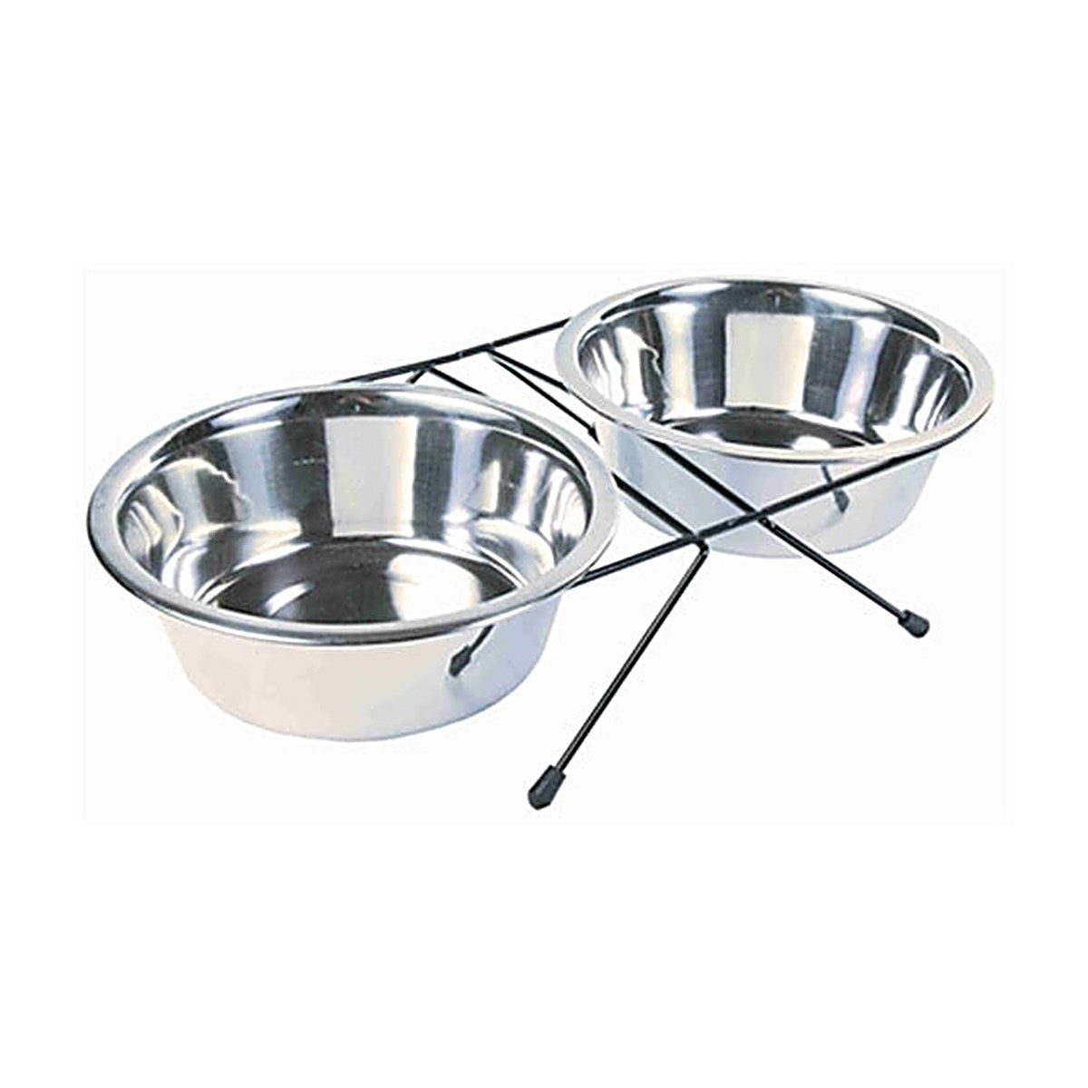 Trixie Voer/waterbak Rvs 2X1,8 liter 4 stuks