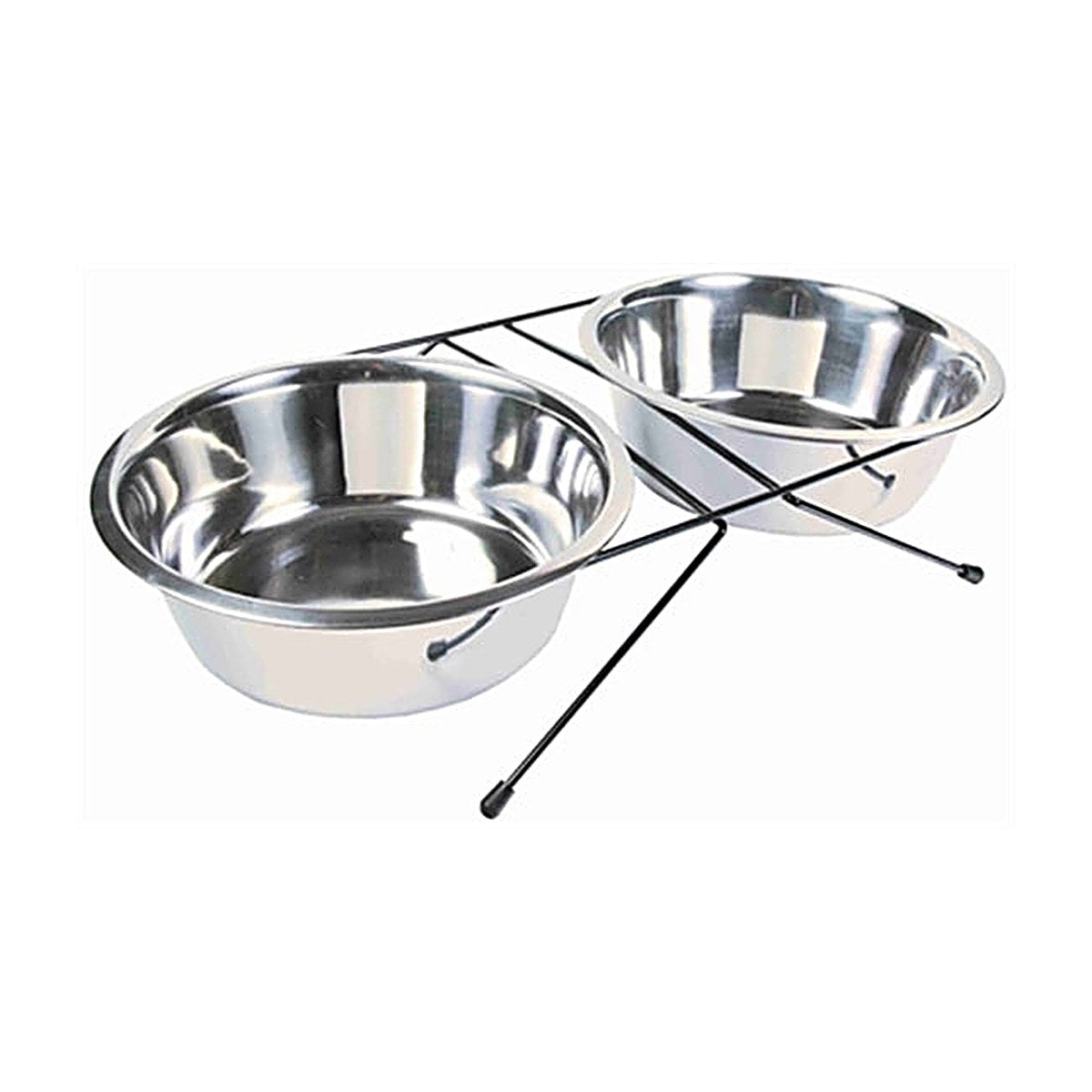 Trixie Voer/waterbak Rvs 2X2,8 liter 4 stuks