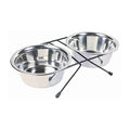 Trixie Voer/waterbak Rvs 2x750 ml 4 stuks