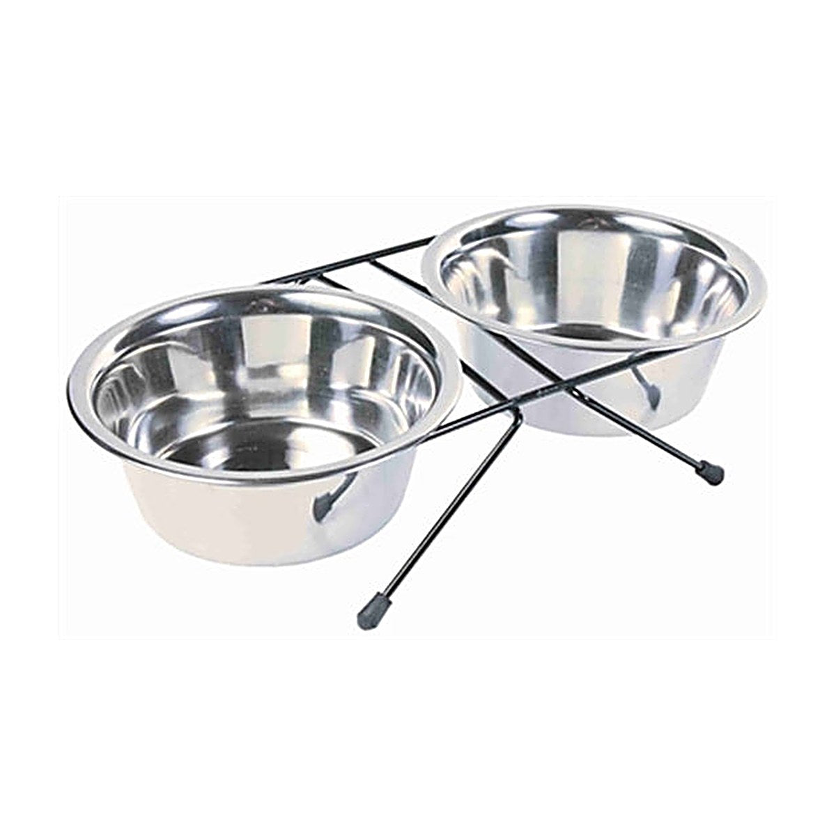 Trixie Voer/waterbak Rvs 2x750 ml 4 stuks