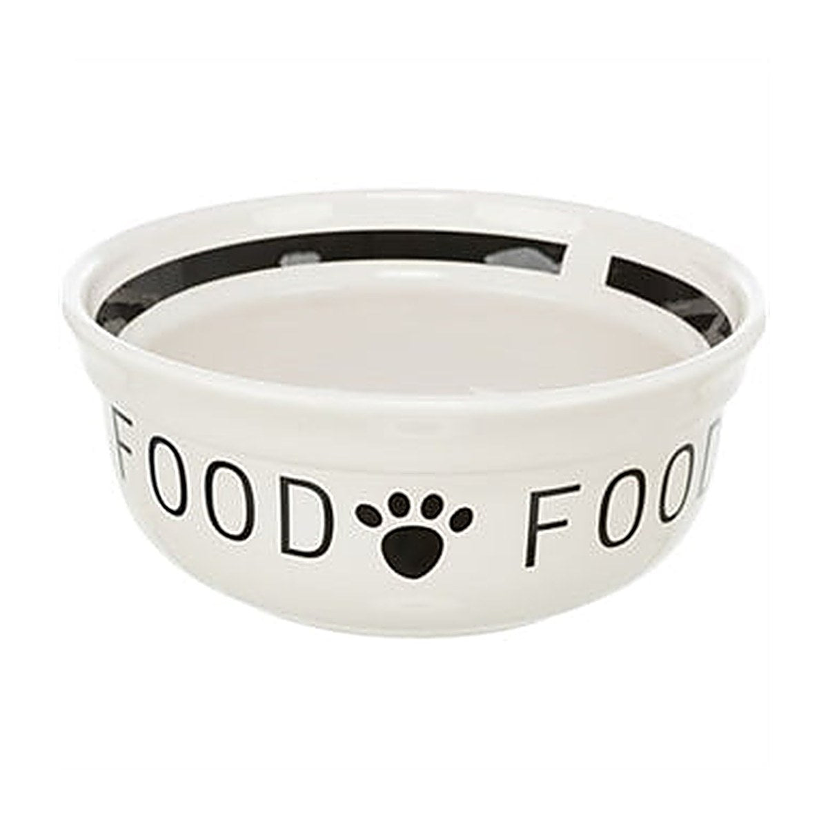 Trixie Voerb Food Keram Wit/Zwart 600 ml 15 cm
