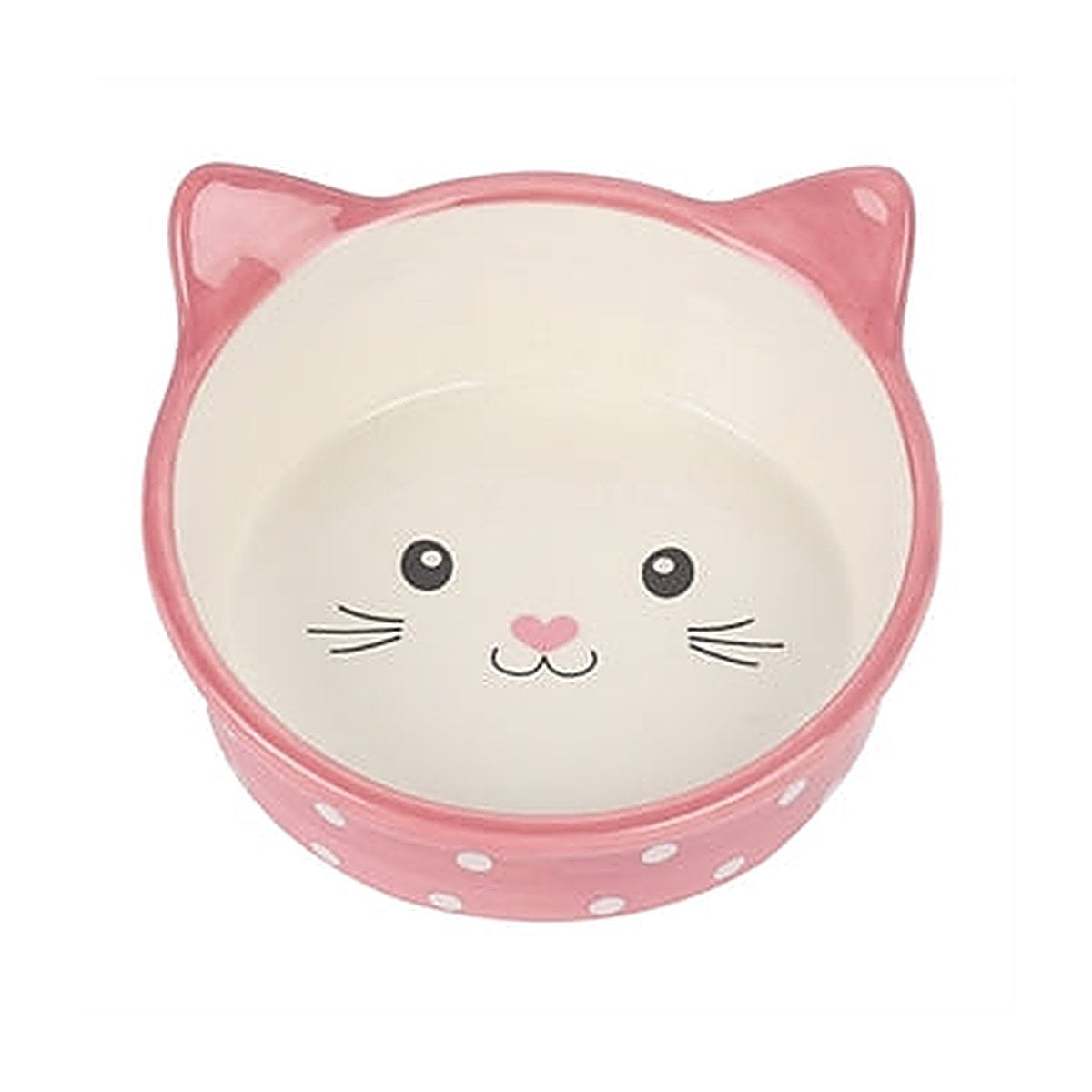 Happy Pet Voerbak Polka Cat Roze 300 ml
