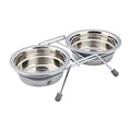 Trixie Voerbakset Rvs Grijs 2x250 ml 2 stuks