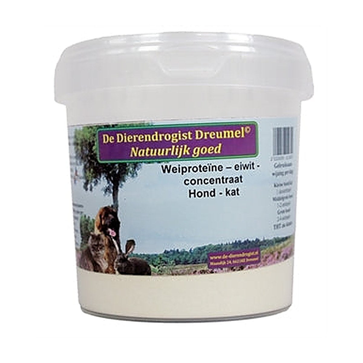 Dierendrogist Weiproteine Concentr Hond/kat 400 gram