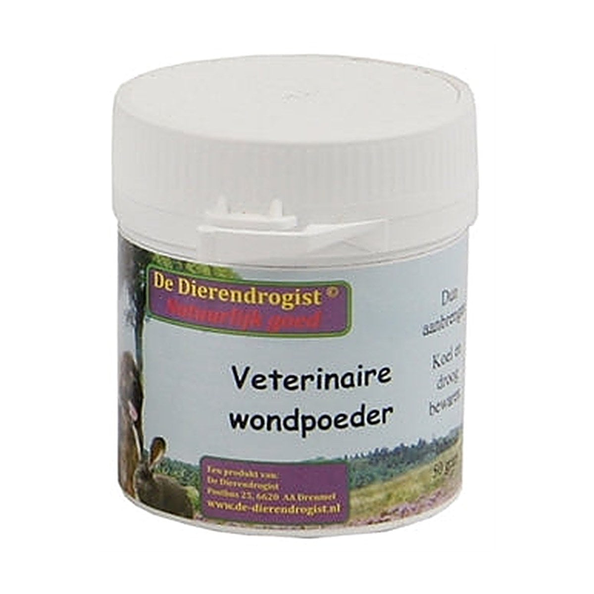 Dierendrogist Wondpoeder Hond/kat 50 gram