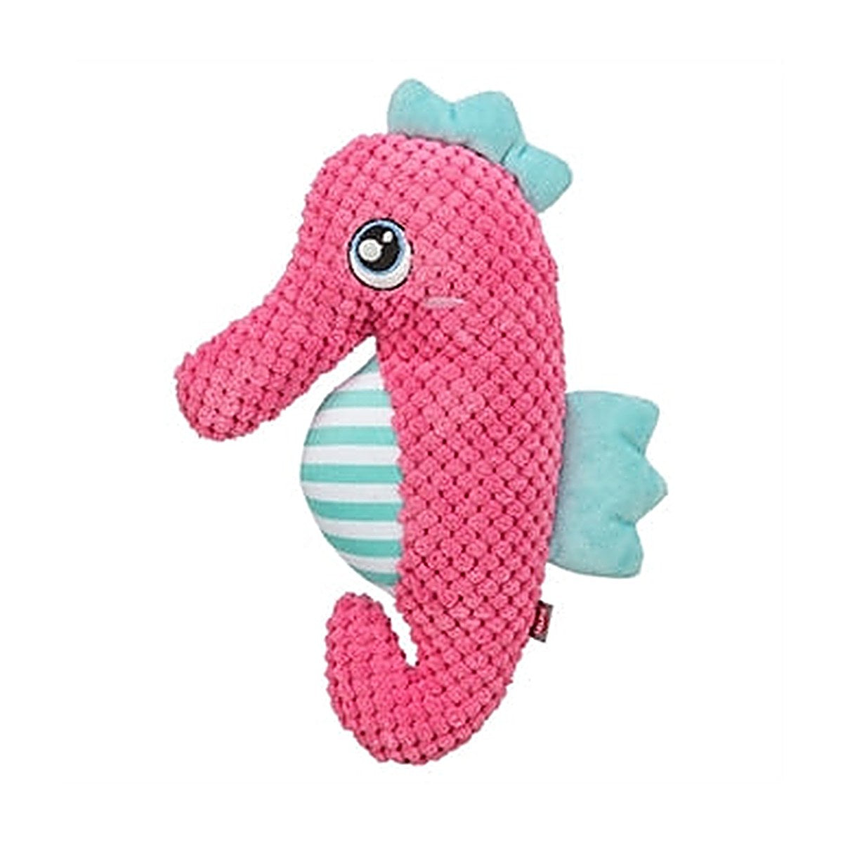 Trixie Zeepaard Stof Roze/aqua 28 cm