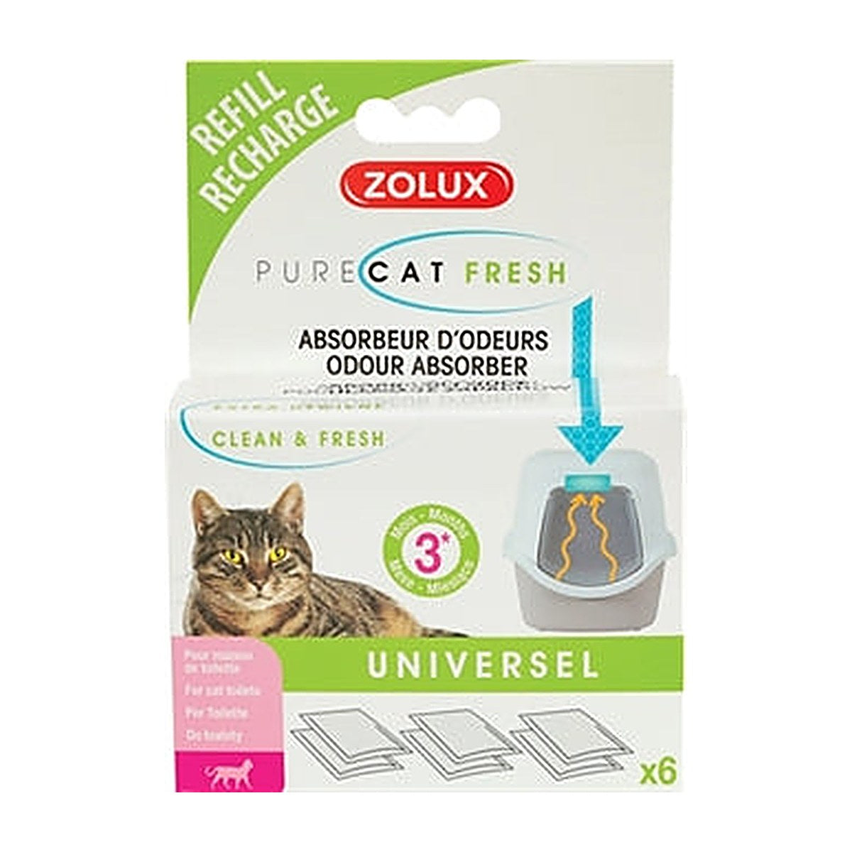 Zolux Clean&fresh Filter 6 stuks